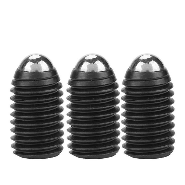 10PCS M1225 10pcs M12 Screw Thread Hex Socket Carbon Steel Ball Spring Plungers Set Sturdy and Durable 